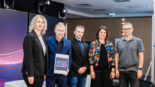 Uczestnicy panelu &bdquo;Koniec ery hałasu&rdquo; na Workplace Tech Summit 2026