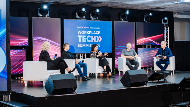 Dr inż. Krzysztof Brawata, Gorycki & Sznyterman, podczas panelu Koniec ery hałasu na Workplace Tech Summit 2026 w Krakowie